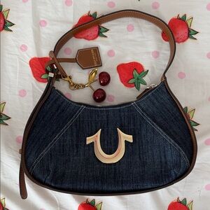 True Religion Dark Blue Denim Shoulder Bag